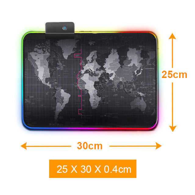 Gaming Mouse Pad RGB World Map