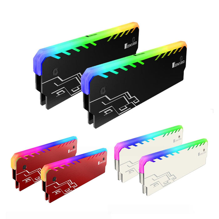 Aluminum RAM Heatsink Cooler RGB 256 Color Radiator